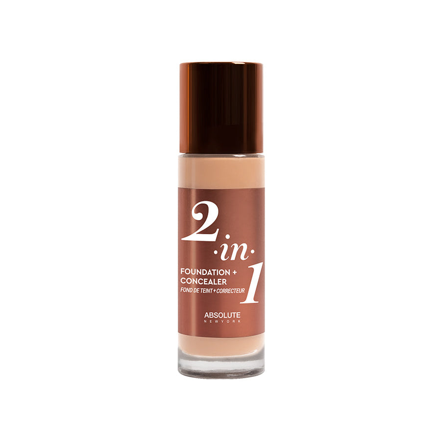 ABSOLUTE NEW YORK 2in1 Foundation & Concealer Neutral Shell 35ml Fond Teint Correcteur Couvrance Modulable Teint Unifié