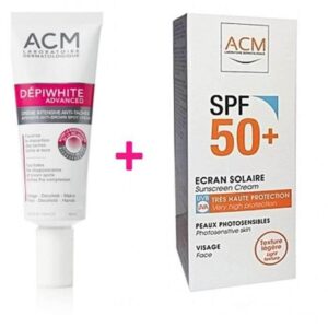 ACM Dépiwhite Advanced Crème Anti-Taches 40ml + Écran Solaire SPF50+ Offert Pack Dépigmentant Intensif