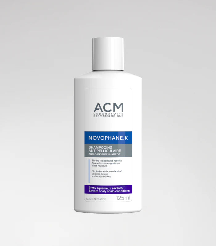 ACM Novophane K Shampooing Pellicules Sévères 125ml - Traitement Anti-Pelliculaire Intensif