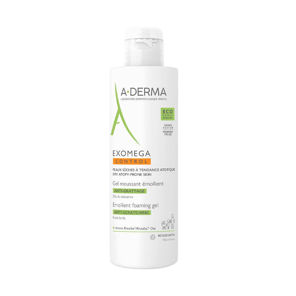 ADERMA EXOMEGA CONTROL Gel Moussant Émollient Anti-Grattage 400ml - Peaux Atopiques