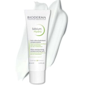 BIODERMA Sébium Hydra Soin Hydratant Réparateur 40ml Aquagenium Peaux Acnéiques Desséchées Traitements Anti-Acné