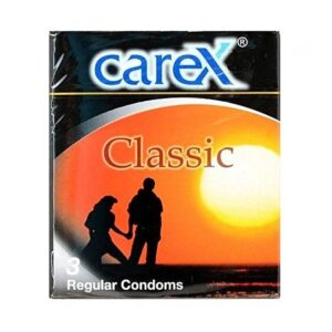 CAREX Classic Boîte3 Préservatifs Latex Naturel Lubrifiés Réservoir Protection Fiable Confort Optimal Usage Quotidien