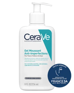 CERAVE Gel Moussant Anti-Imperfections 236ml Purification Peaux Acnéiques