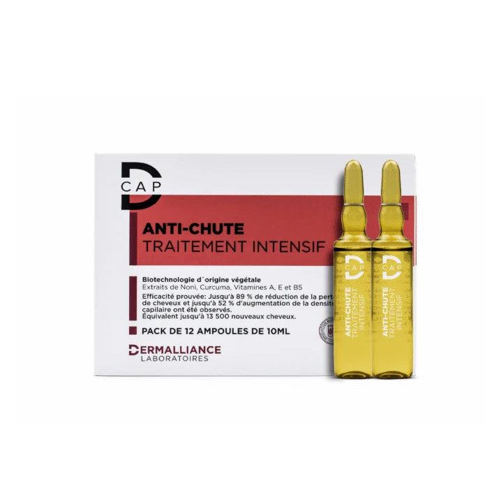 D-CAP Traitement Intensif Anti-Chute 12x10ml Ampoules Capillaires Fortifiant Croissance Cheveux Tous Types Cheveux