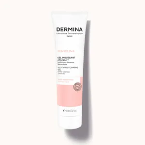 DERMINA Sensélina Gel Moussant Apaisant Peaux Intolérantes 100ml Nettoyant Visage Doux Sans Savon