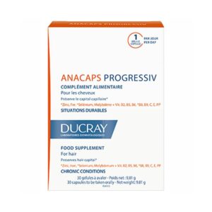 DUCRAY Anacaps Progressiv 30 Gélules - Complément Alimentaire Cheveux & Ongles