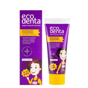ECO DENTA Dentifrice Enfants Goût Framboise 75ml Naturel Bio Dents de Lait