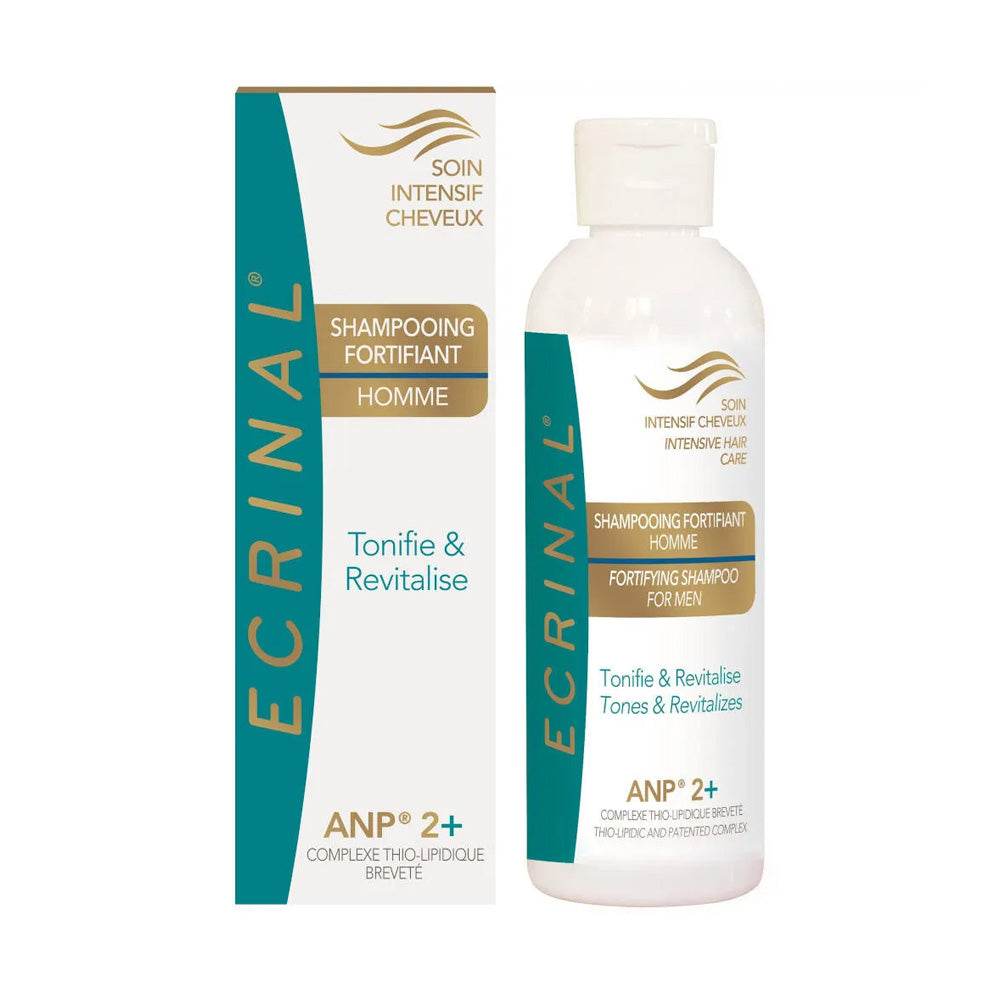ECRINAL ANP 2+ Shampoing Homme Cheveux 200ml Fortifiant Anti-Chute Revitalisant Cuir Chevelu