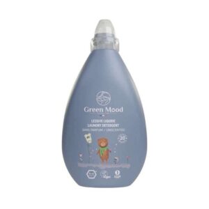 GREEN MOOD Lessive Liquide Bébé 1000ml Écologique Hypoallergénique Peaux Sensibles