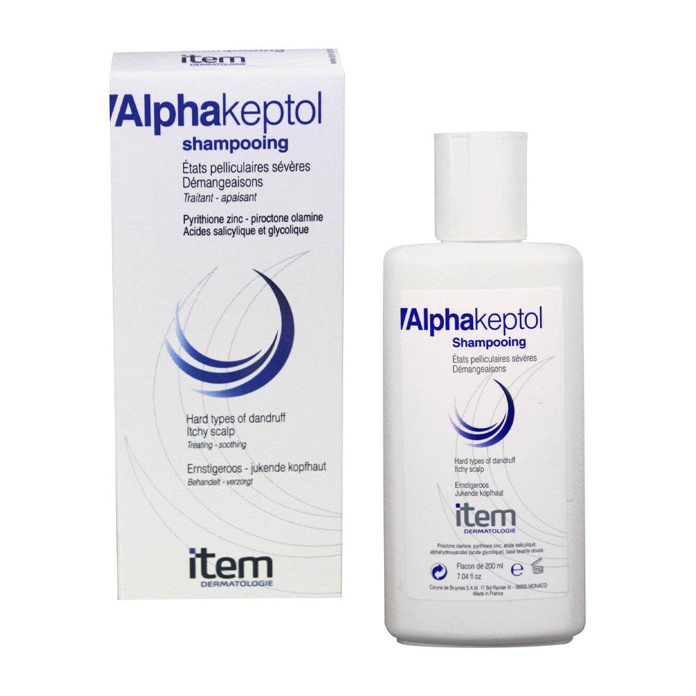 ITEM Alphakeptol Shampoing Etats Pelliculaires Sévères 200ml Shampooing Anti-Pelliculaire Cuir Chevelu Irrité