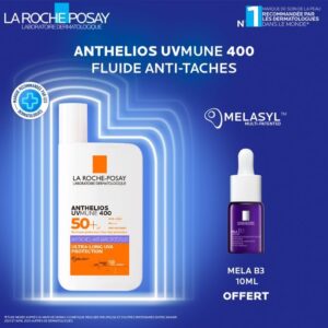 LA ROCHE-POSAY Anthelios Fluide Anti-Taches SPF50+ 50ml + Mela B3 Sérum 10 ml Pack Duo