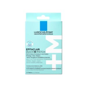 LA ROCHE-POSAY Effaclar Patch Anti-Imperfections DUO+M 22 Patchs Hydrocolloïdes Acné Boutons Cicatrisation Rapide Peaux Grasses