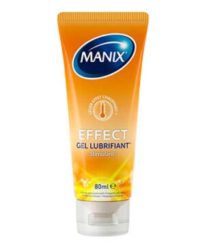 MANIX Effect Gel Lubrifiant 80ml Intime Effet Chauffant Sensations Intenses Compatible Préservatifs Base Eau