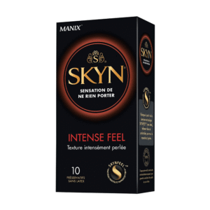 MANIX Skyn Intense Feel 10 Préservatifs Sans Latex Polyisoprène Nervurés Points Stimulation Intense Sensation Naturelle