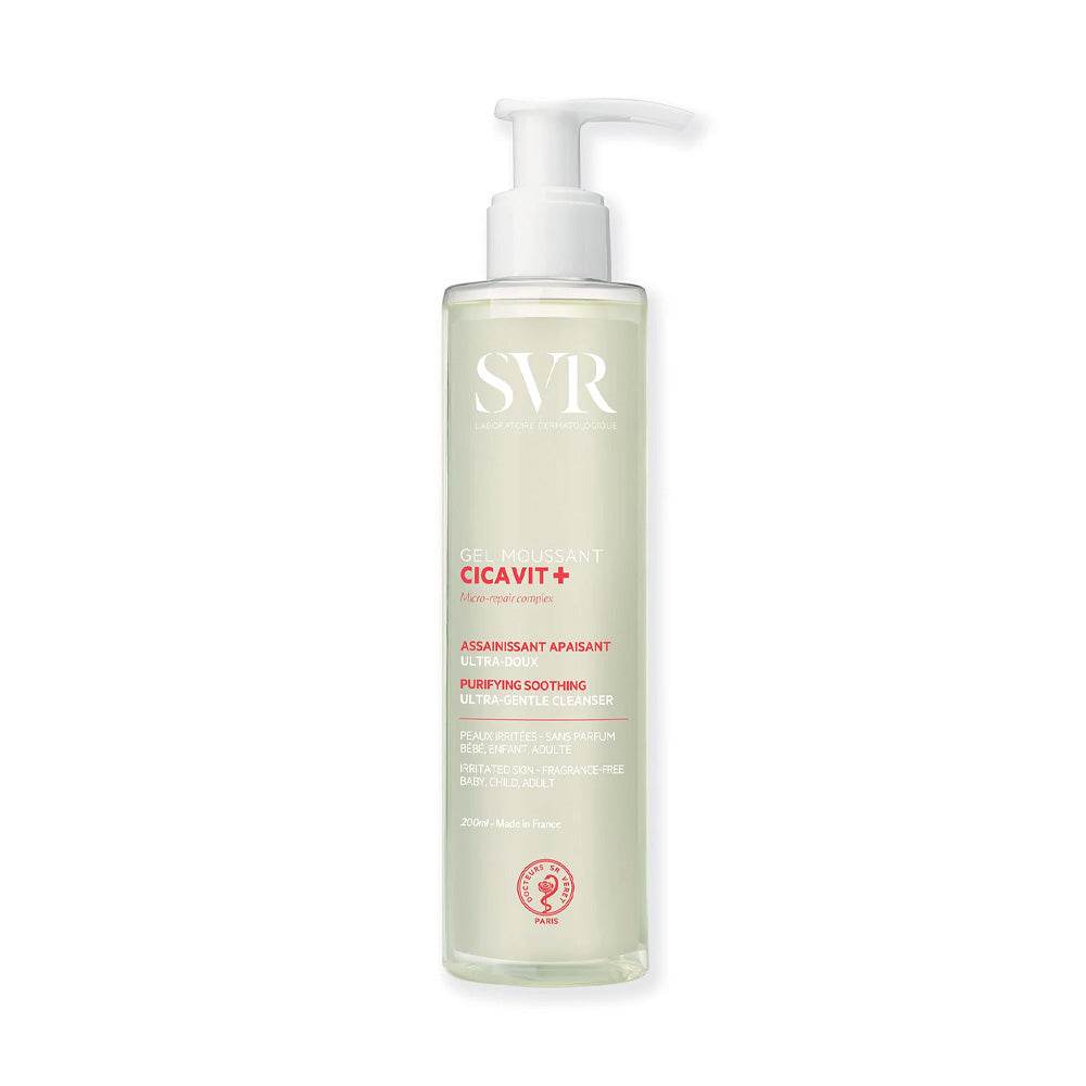SVR Cicavit+ Gel Moussant Nettoyant Réparateur Peaux Irritées 200ml