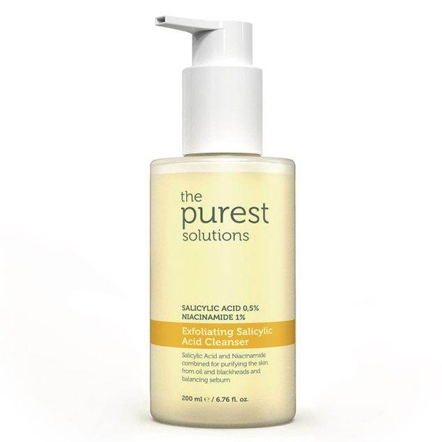 The Purest Solutions Nettoyant Exfoliant Acide Salicylique 0,5% + Niacinamide 1% 200ml