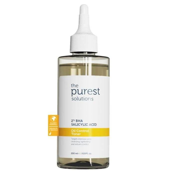 The Purest Solutions Toner BHA Acide Salicylique 2% - Contrôle Sébum Purifiant 200ml