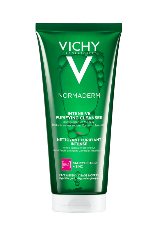 VICHY Normaderm Phytosolution Gel Purifiant 200ml Détox Végétale 5 Plantes Peaux Grasses Acnéiques Eau Thermale